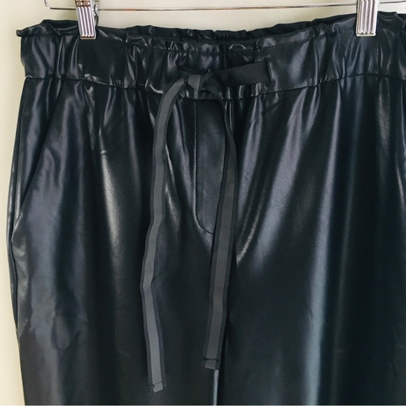 Joseph Ribkoff Faux Leather Culottes - Picture 5 of 9